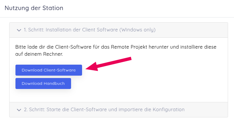Download des Client Download des Client